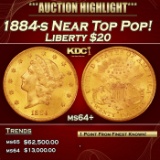 1884-s Gold Liberty Double Eagle Near Top Pop! $20 ms64+ SEGS