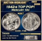 1942-s Mercury Dime TOP POP! 10c ms68+ FSB SEGS
