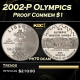 2002-P Olympics Proof Modern Commem Dollar $1 pr70 dcam SEGS