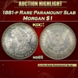 1881-p Morgan Dollar Rare Paramount Slab $1 ms65 Paramount