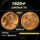 1920-p Lincoln Cent 1c Grades ms66 rd