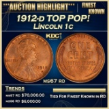 1912-d Lincoln Cent TOP POP! 1c ms67 rd SEGS