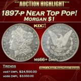 1897-p Morgan Dollar Near Top Pop! $1 ms66+ dmpl SEGS