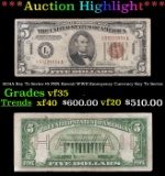1934A $5 FRN Hawaii WWII Emergency Currency Key To Series Key To Series Grades vf++