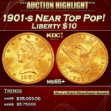 1901-s Gold Liberty Eagle Near Top Pop! $10 ms65+ SEGS