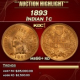 1893 Indian Cent 1c ms66+ rd SEGS