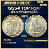 1935-p Washington Quarter TOP POP! 25c ms68 SEGS
