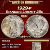1929-p Standing Liberty Quarter 25c ms66+ fh SEGS