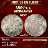 1891-cc Morgan Dollar $1 ms65+ SEGS