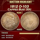 1812 Capped Bust Half Dollar O-103 50c ms62 USCG