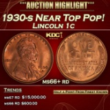 1930-s Lincoln Cent Near Top Pop! 1c ms66+ rd SEGS
