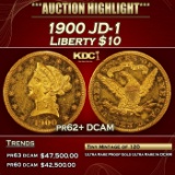 1900 Proof Gold Liberty Eagle JD-1 $10 pr62+ DCAM SEGS