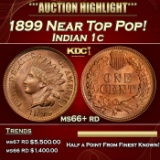 1899 Indian Cent Near Top Pop! 1c ms66+ rd SEGS