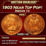 1903 Indian Cent Near Top Pop! 1c ms66+ rd SEGS