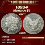 1893-p Morgan Dollar $1 ms62+ USCG