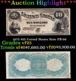 1875 $10 United States Note Grades vf25 FR-66