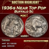 1936-s Buffalo Nickel Near Top Pop 5c ms66+ SEGS