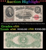 1917 $2 Large Size Legal Tender Note Thomas Jefferson Grades vf+ Signatures Speelman/White