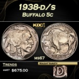 1938-d/s Buffalo Nickel 5c ms67 SEGS