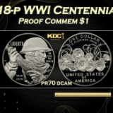 2018-p WWI Centennial Proof Modern Commem Dollar $1 pr70 dcam SEGS