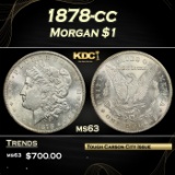 1878-cc Morgan Dollar $1 Grades ms63