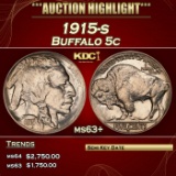 1915-s Buffalo Nickel 5c ms63+ USCG