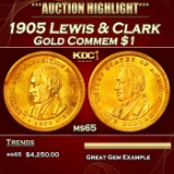 1905 Lewis & Clark Gold Commem Dollar 1 ms65 SEGS