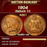 1904 Indian Cent 1c ms66+ rd SEGS