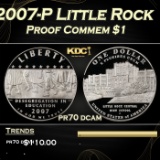 2007-P Little Rock Proof Modern Commem Dollar $1 pr70 dcam SEGS