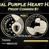 2022-w National Purple Heart Hall of Honor Proof Modern Commem Dollar $1 pr70 dcam SEGS