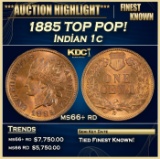 1885 Indian Cent TOP POP! 1c ms66+ rd SEGS