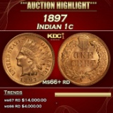 1897 Indian Cent 1c ms66+ rd SEGS