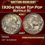 1930-s Buffalo Nickel Near Top Pop 5c ms67 SEGS