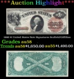 1880 $1 United States Note Grades au58 Signatures Scofield/Gilfillan