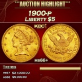1900-p Gold Liberty Half Eagle $5 ms66+ SEGS