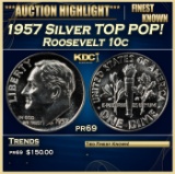 1957 Proof Roosevelt Dime Silver TOP POP! 10c pr69 SEGS