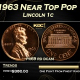 1963 Proof Lincoln Cent Near Top Pop 1c pr69 rd dcam SEGS