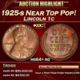 1925-s Lincoln Cent Near Top Pop! 1c ms64+ rd SEGS