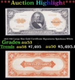 1922 $50 Large Size Gold Certificate Grades au53 Signatures Speelman/White