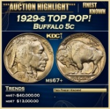1929-s Buffalo Nickel TOP POP! 5c Grades ms67+