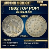1882 Proof Shield Nickel TOP POP! 5c pr68+ SEGS