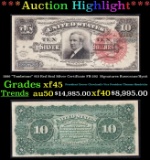 1886 $10 Red Seal Silver Certificate 