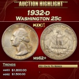 1932-d Washington Quarter 25c ms62+ USCG