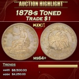 1878-s Trade Dollar Toned $1 ms64+ SEGS