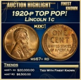 1920-p Lincoln Cent TOP POP! 1c ms67+ rd SEGS