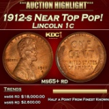 1912-s Lincoln Cent Near Top Pop! 1c ms65+ rd SEGS