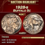 1928-s Buffalo Nickel 5c ms65+ SEGS