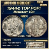 1944-d Mercury Dime TOP POP! 10c ms68+ FSB SEGS