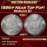1896-p Morgan Dollar Near Top Pop! $1 ms67+ SEGS
