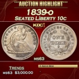 1839-o Seated Liberty Dime 10c ms63 USCG